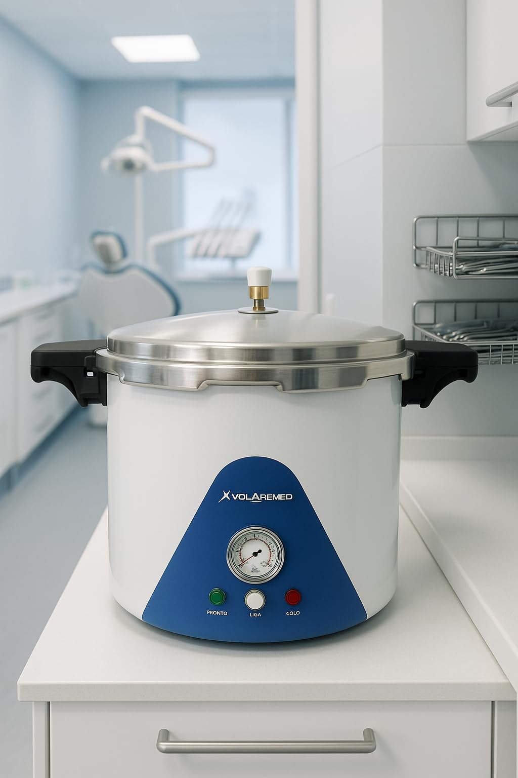 Autoclave Podologia Salão De Beleza 8 Litros 220v Volaremed